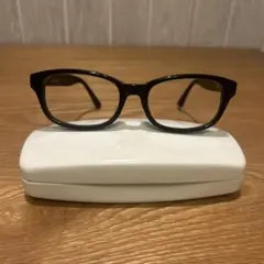 Zoff メガネ 黒縁 度なし（ケースおまけ）