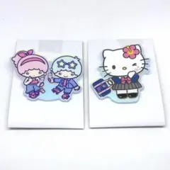 サンリオ アクリルブローチ ハローキティ リトルツインスターズ