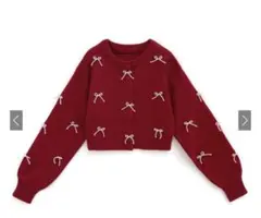 GRL パールリボンニットカーディガン