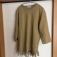 フリンジカットソー カーキ Mサイズのサムネイル
