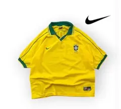 【97年】NIKE サッカー ブラジル代表 ユニフォーム L Brazil 製 97年】NIKE サッカー ブラジル代表 ユニフォーム L Brazil 製 - メルカリ