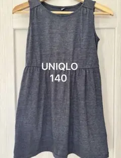 UNIQLOノースリーブワンピース グレー 140cm