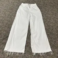 みー様 ご専用 ZARA ホワイト ワイドレッグデニム