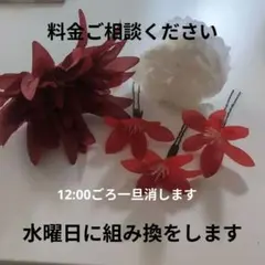 ドライフラワー　振袖　婚礼　前撮　浴衣　袴　髪飾り　和装　編みおろし　花火大会のサムネイル