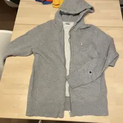 Champion グレー フルジップ パーカー