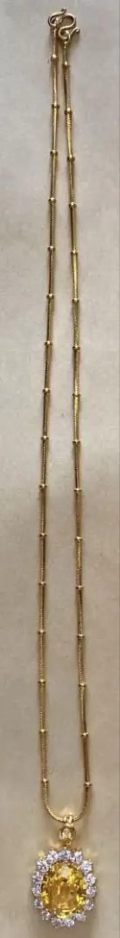 K18 2.53g 45cm Japan gold Topaz stone - メルカリ