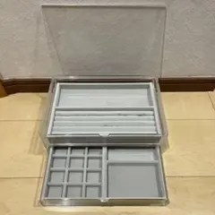 無印良品 アクセサリーケース 重なるアクリルケース２段フタ付引出・大 内箱3点付
