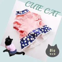 猫服SALE【ピンクセーター風ワンピ】Bigサイズ　ハンドメイド