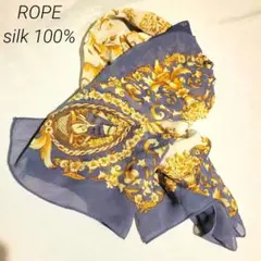 ROPE ロペ シルク スカーフ 犬 大判 silk 絹