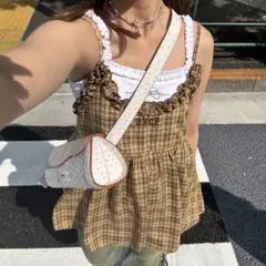 チャオパニック　フリルチェックバルーンキャミビスチェのサムネイル