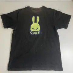 希少 完売 22AW 新品 キューン モザイク ウサギ ネコ Tシャツ 黒 