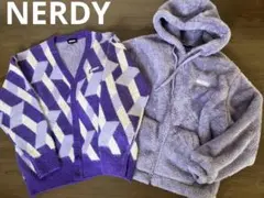 NERDY フリースパーカー　ニットカーディガン　2枚セット
