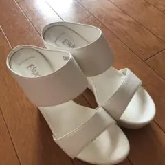 エスペランサ　ウェッジソール　ホワイト　サイズM