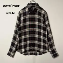 cote' mer チェック柄 ネルシャツ コットン100% 黒 赤 白 Mのサムネイル