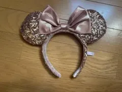 ディズニーカチューシャ（ミニー・スパンコール・ピンクゴールド）