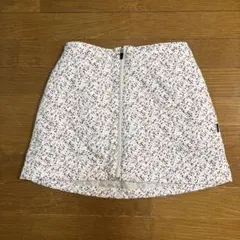 プリンス　防寒用スコート　白地に花柄　Ｍサイズ