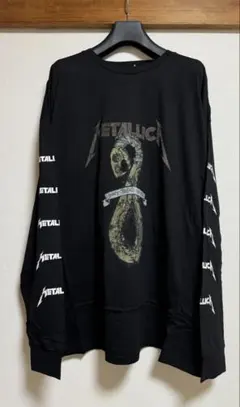 METALLICAメタリカオーバーサイズビックシルエットTシャツ黒パスヘッド