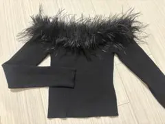 SNIDEL オフショルフェイクファードッキングプルオーバー