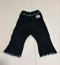 Semon apartment ワッフルフレアパンツ　ブラック80cm