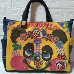 デニムリメイク♥サイドポケット付きトートバッグ　ハンドメイド