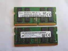 ノート用メモリー　16GB DDR4 PC4-2666V 2枚