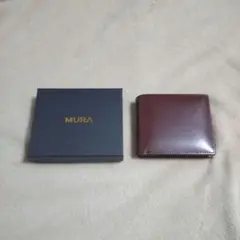 MURA コートバン 二つ折り財布 ダークブラウン
