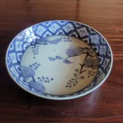 初期伊万里 呉須初期 珍品渦福 希少品 五弁花 中鉢 染付青磁 一客