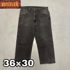 5◎H403 RUSTLER ブラック デニムパンツ