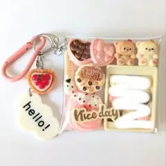 ガチャ詰めポーチ スイーツ いちご チョコ くま チョコレート バッグチャーム