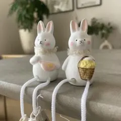 足ぶら オブジェ うさぎ•計□点 ナチュラルキッチン 足ぶらオブジェポシェット持ちウサギ - おしゃれな雑貨の通販はNATURAL