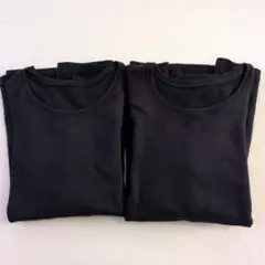 ユニクロ　超極暖ヒートテック　クルーネックT　黒L２枚セット