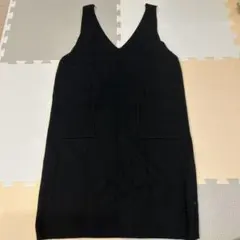 ブラック ノースリーブ ニットワンピース Mサイズ