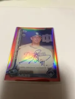 森駿太 直筆サインカード 1/5 RED topps 2025 中日ドラゴンズ