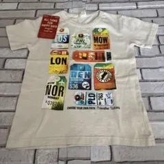OFFICIAL TEAM トラベルタグ柄 Tシャツ 130cm新品タグ付のサムネイル