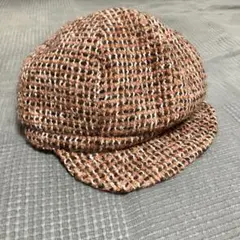 pozzyrap オレンジ系チェック柄キャスケット