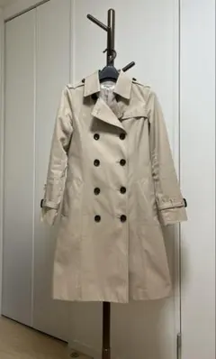 ナチュラルビューティーベーシック　トレンチ　コート　ベージュ　S　ベルト付き