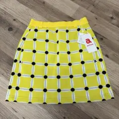 美品／人気☆アルチビオ ストライプ柄 ニットスカート イエロー