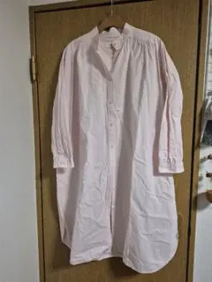 natural by clip ピンク シャツワンピース