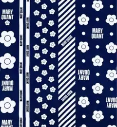 マリークワント♥️オックス生地　　　新色　ネイビー　デイジーストライプボーダー柄