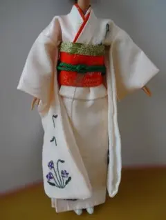 バービー用着物 青 ハンドメイド - メルカリ