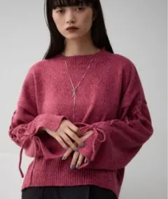 AZUL 袖リボン ニットセーター