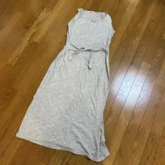 Natural Beauty Basic ノースリーブロングワンピース グレー