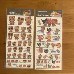 日焼けキティ・サンリオキャラクター　4サイズステッカー　２枚セット