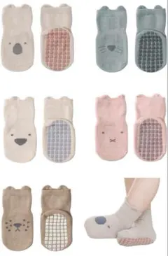ベビー靴下 3足セット 動物モチーフ