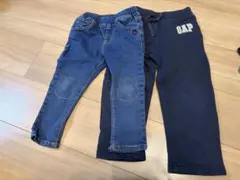 2点まとめ売りデニムとネイビーのパンツセット