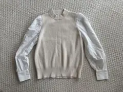 GU シャツスリーブコンビネーションセーター 長袖 M