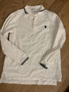 ホワイト 長袖ポロシャツ ポロ　ラルフローレン