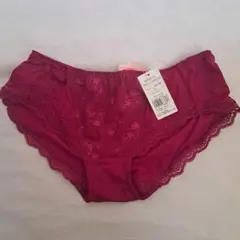 花柄レースショーツ Lサイズ ワインレッド