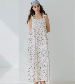 coca 【※訳あり】　オールインワン　シャーリング　オールインワン　小花柄　Mのサムネイル
