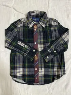 Ralph Lauren 2T グリーンチェック長袖シャツ